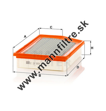 Vzduchový filter MANN FILTER C 27 047