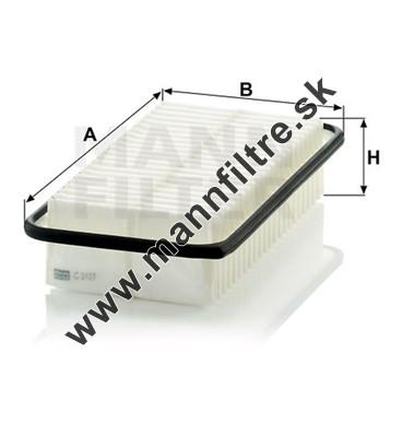 Vzduchový filter MANN FILTER C 3127