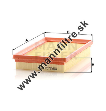 Vzduchový filter MANN FILTER C 31 012