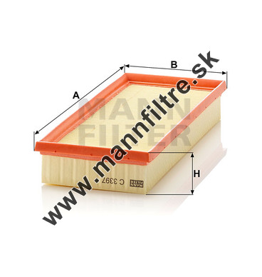 Vzduchový filter MANN FILTER C 3397