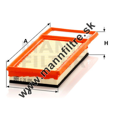 Vzduchový filter MANN FILTER C 35 006