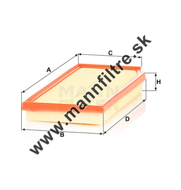 Vzduchový filter MANN FILTER C 36 016
