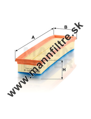 Vzduchový filter MANN FILTER C 4371/2