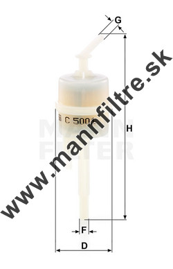 Filter odvzdušňovania MANN FILTER C 5001