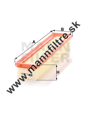 Vzduchový filter MANN FILTER C 50 001