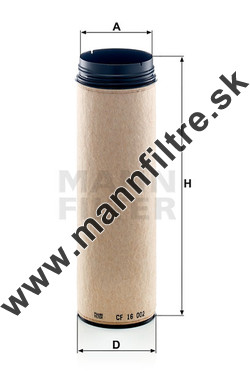 Poistný filter MANN FILTER CF 16 002