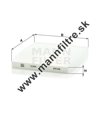 Kabínový filter MANN FILTER CU 24 004