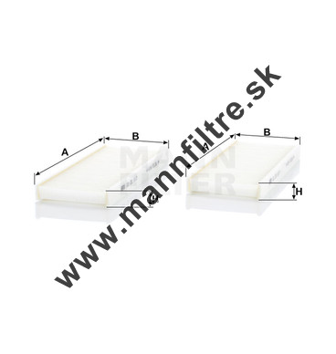 Kabínový filter MANN FILTER CU 25 010-2