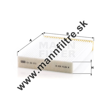 Kabínový filter MANN FILTER CU 25 012