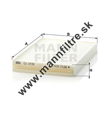 Kabínový filter MANN FILTER CU 2733