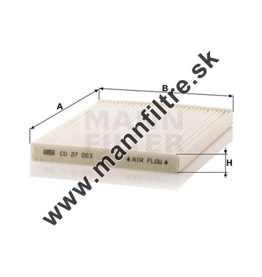 Kabínový filter MANN FILTER CU 27 003