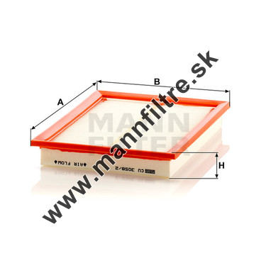 Kabínový filter MANN FILTER CU 3058/2