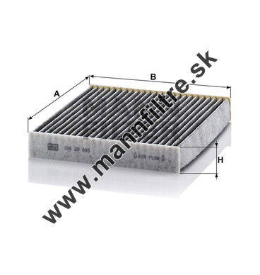 Kabínový filter MANN FILTER CUK 22 005