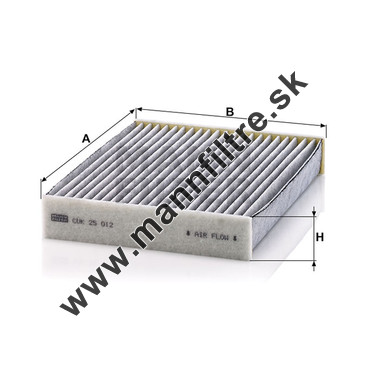 Kabínový filter MANN FILTER CUK 25 012