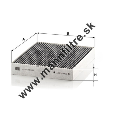 Kabínový filter MANN FILTER CUK 28 001
