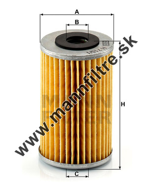 Olejový filter MANN FILTER H 715/1 n