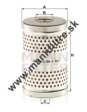 Filter hydrauliky MANN FILTER HD 8006 x