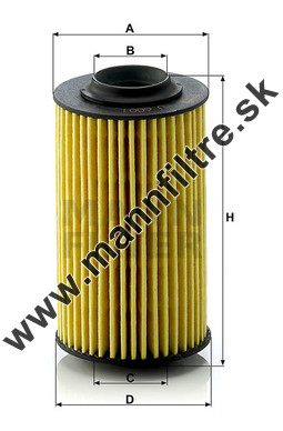 Olejový filter MANN FILTER HU 6001