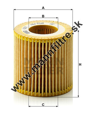 Olejový filter MANN FILTER HU 710 x
