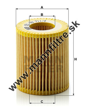Olejový filter MANN FILTER HU 711/4 x