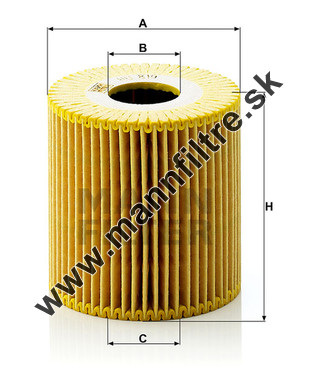 Olejový filter MANN FILTER HU 819 x