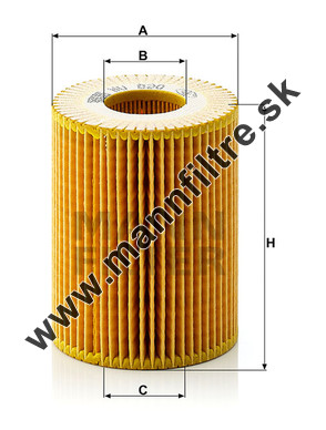 Olejový filter MANN FILTER HU 820 x