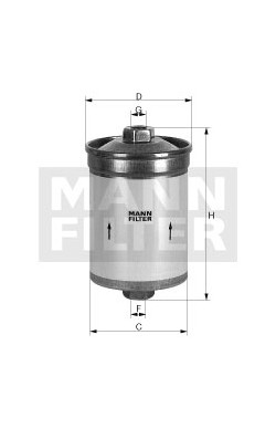 Palivový filter MANN FILTER WK 613/2