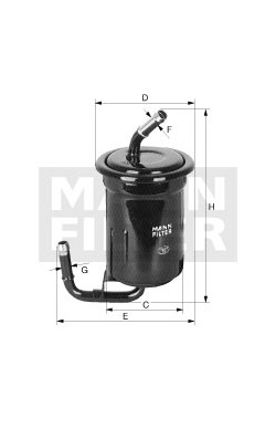 Palivový filter MANN FILTER WK 614