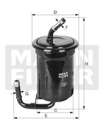 Palivový filter MANN FILTER WK 614/7