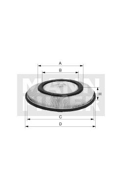 Vzduchový filter MANN FILTER C 2722