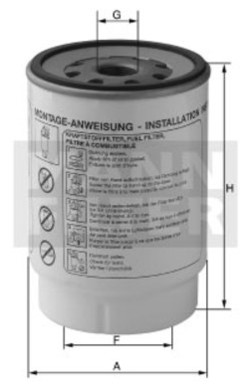 Palivový filter MANN FILTER PL 600