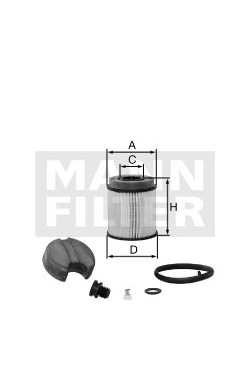 Filter močoviny MANN FILTER U 620/2 x KIT