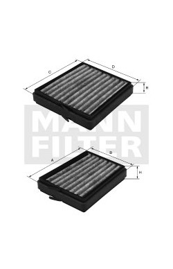 Kabínový filter MANN FILTER CU 21 000-2