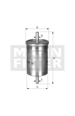Palivový filter MANN FILTER WK 612/1