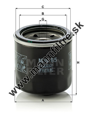 Olejový filter MANN FILTER MW 65