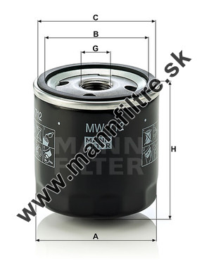 Olejový filter MANN FILTER MW 712