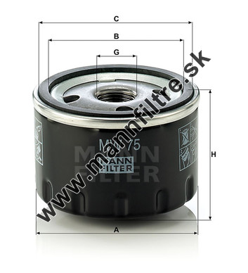 Olejový filter MANN FILTER MW 75