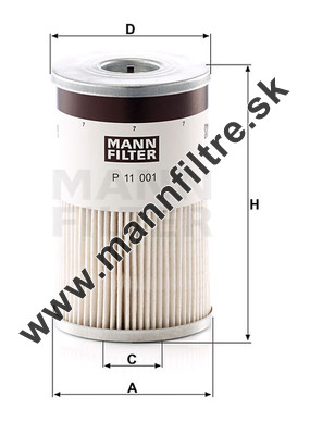 Palivový filter MANN FILTER P 11 001 x