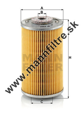 Palivový filter MANN FILTER P 707