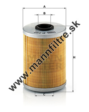 Palivový filter MANN FILTER P 732 x