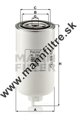 Palivový filter MANN FILTER PL 250