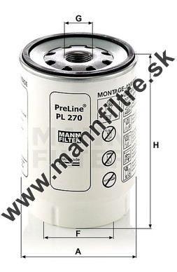 Palivový filter MANN FILTER PL 270 x