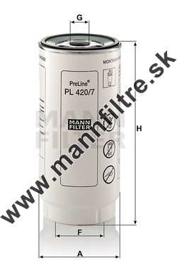 Palivový filter MANN FILTER PL 420/7 x