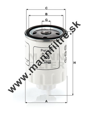 Palivový filter MANN FILTER PL 50/1