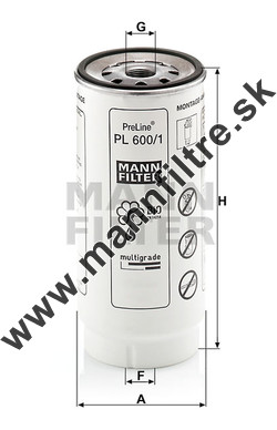 Palivový filter MANN FILTER PL 600/1