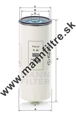 Palivový filter MANN FILTER PL 601