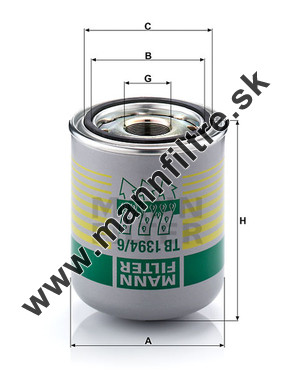 Vysúšač vzduchu MANN FILTER TB 1394/6 x