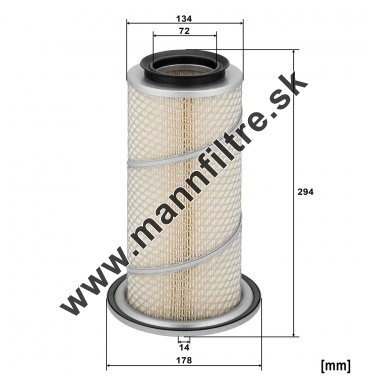 Vzduchový filter MANN FILTER C 18 029