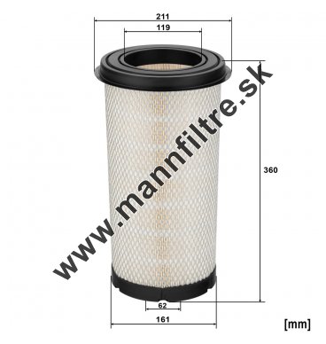 Vzduchový filter MANN FILTER C 22 057