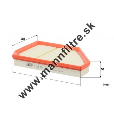 Vzduchový filter MANN FILTER C 28 091